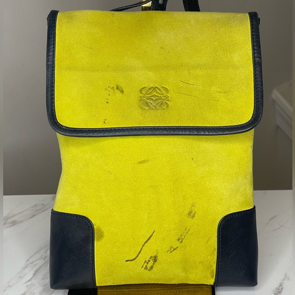 Vintage Loewe Suede And Leather Purse